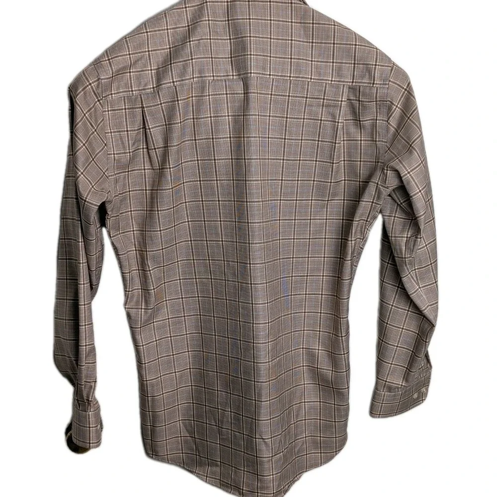 Forsyth of Canada Plaid Wrinkle Free Long Sleeve Button Up Collared Shirt Men M - Picture 4 of 9